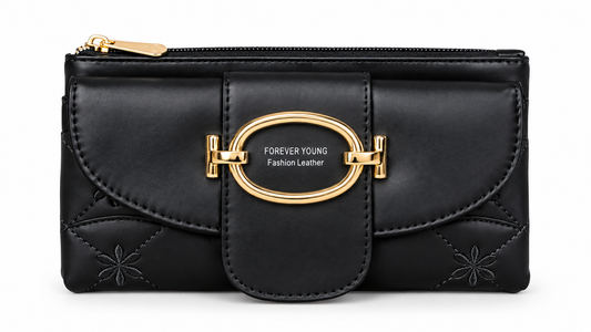 Midnight Black Wallet Clutch