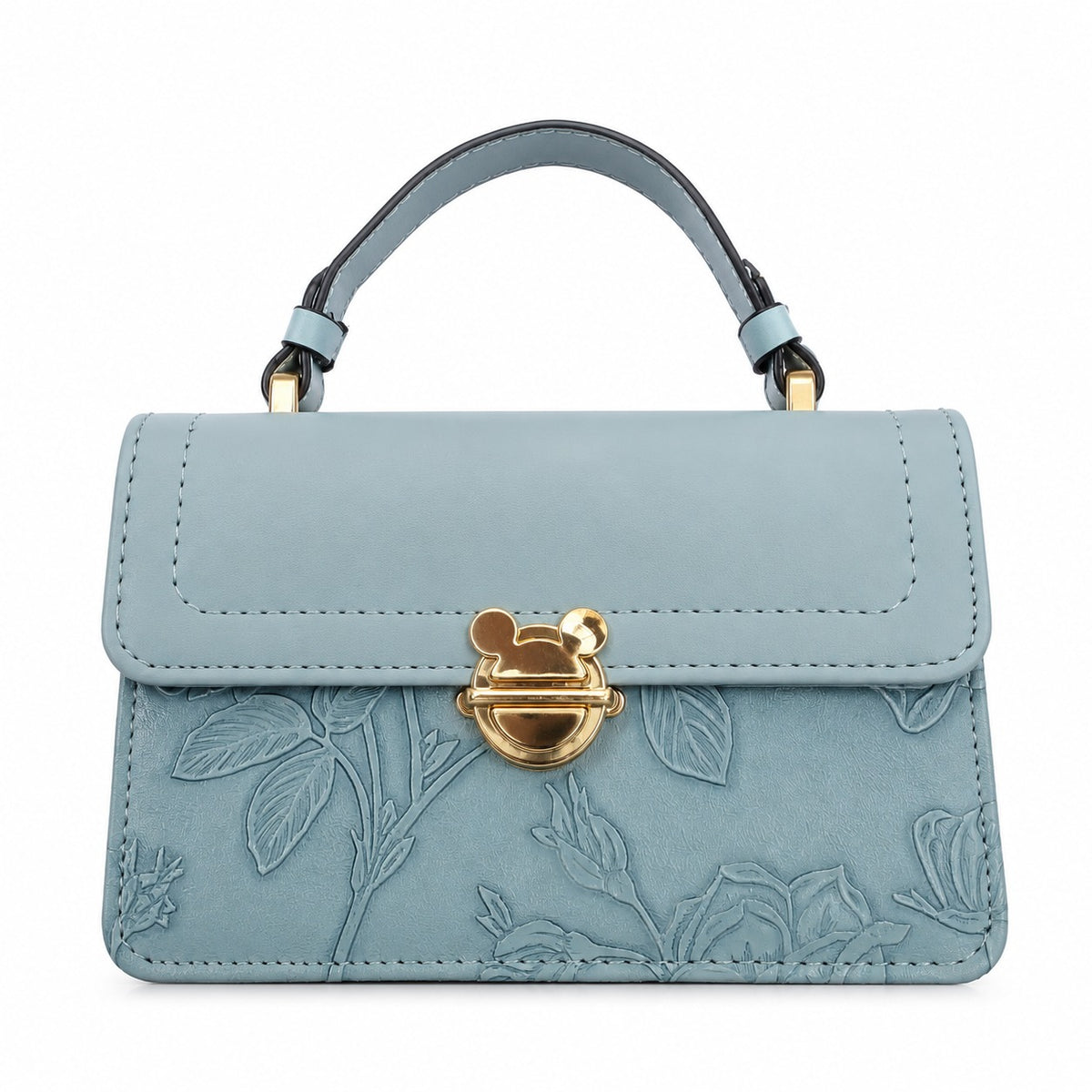 Misty Blue Rose Handbag