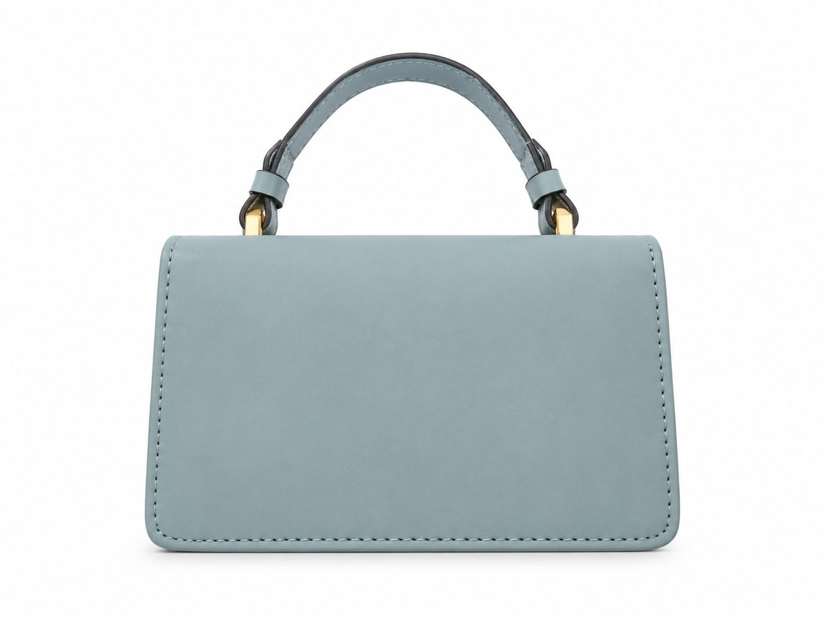 Misty Blue Rose Handbag