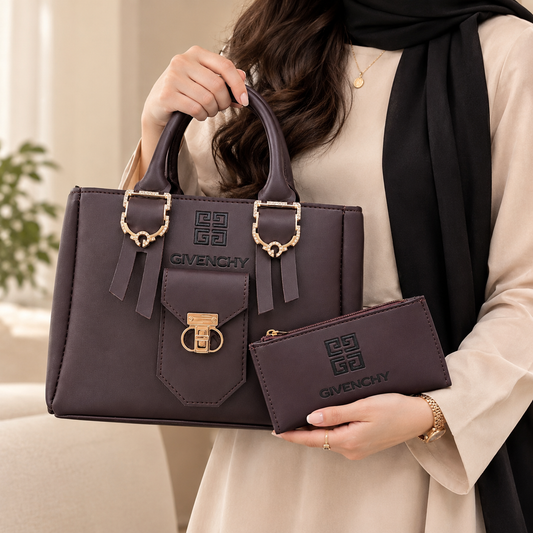 Plum Wine Handbag Set