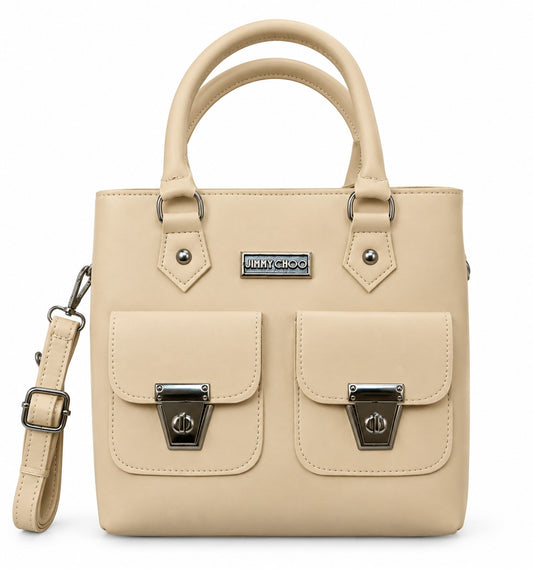 Cream Twin Pockets Bag