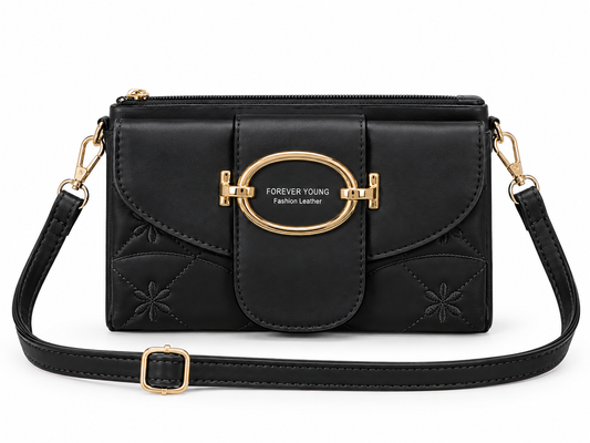 Midnight Black Wallet Clutch