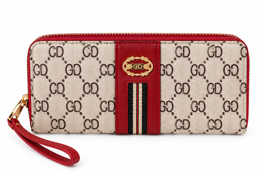 Red & Beige GD Wallet