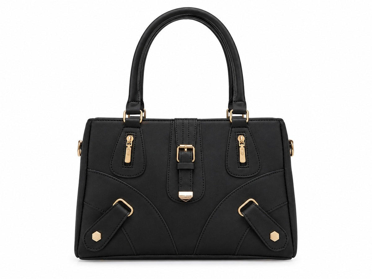 Midnight Black Buckle Bag