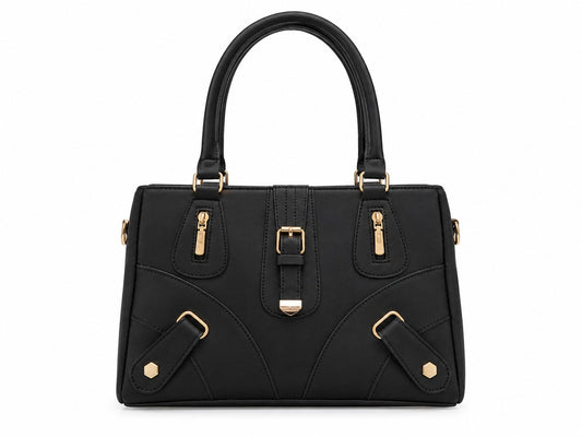 Midnight Black Buckle Bag