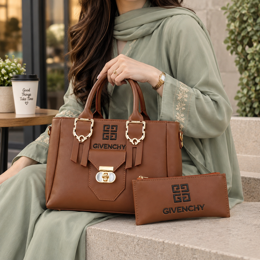 Caramel Brown Duo Bag Set