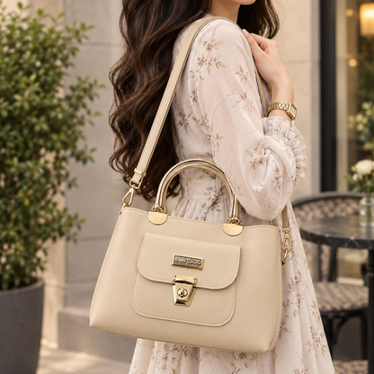 Cream Beige Handbag
